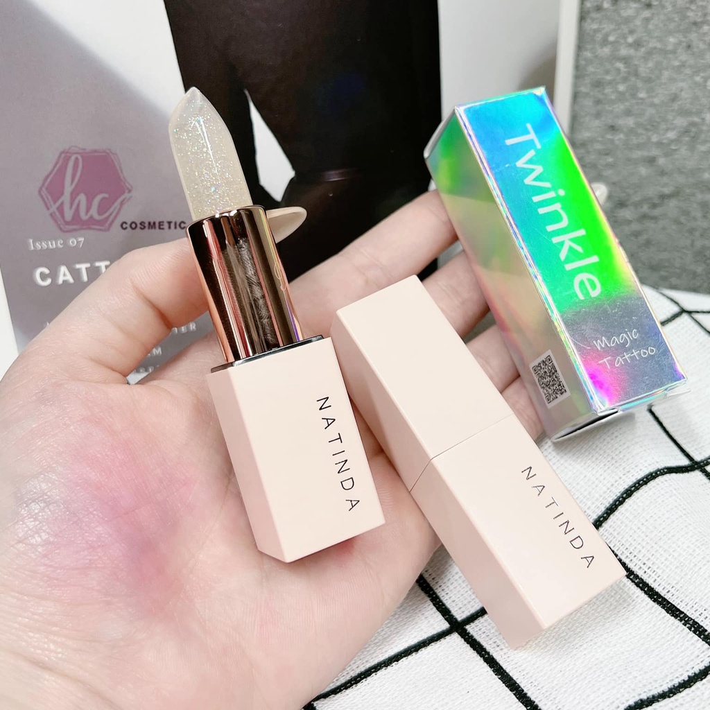 Son dưỡng ma thuật Natinda Magic Tattoo Gold Lipstick 3.5g, dưỡng lên màu hồng tự nhiên - Hương Chất Cosmetic