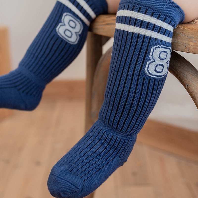 Vớ Cotton Mềm Giữ Ấm Mùa Thu Đông Họa Tiết Sọc Ngang Dành Cho Các Bé