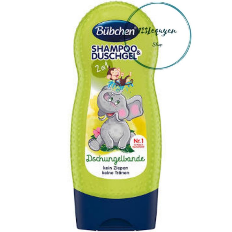 (hàng có tem tiếng Việt)Sữa Tắm Gội Bubchen Kids Shampoo &amp; Duschgel, 230 ml