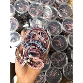 Set 12 dây buộc tóc phong cách Hàn Quốc siêu xinh