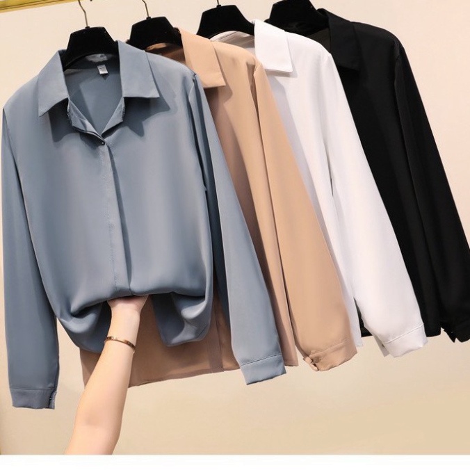 Áo Sơ Mi Nữ  👕 Áo Sơ Mi Nữ Công Sở Lụa Thời Trang Cao Cấp🎀 | BigBuy360 - bigbuy360.vn