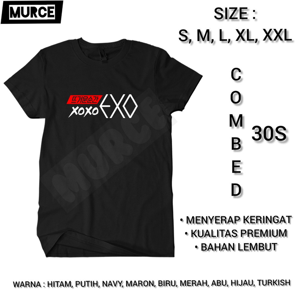 Áo thun tay ngắn in hình nhóm nhạc EXO Hàn Quốc