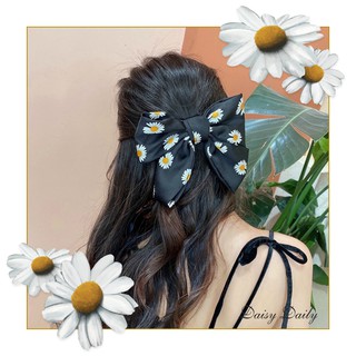 Kẹp tóc nơ lụa hoa cúc Daisy điệu đàng
