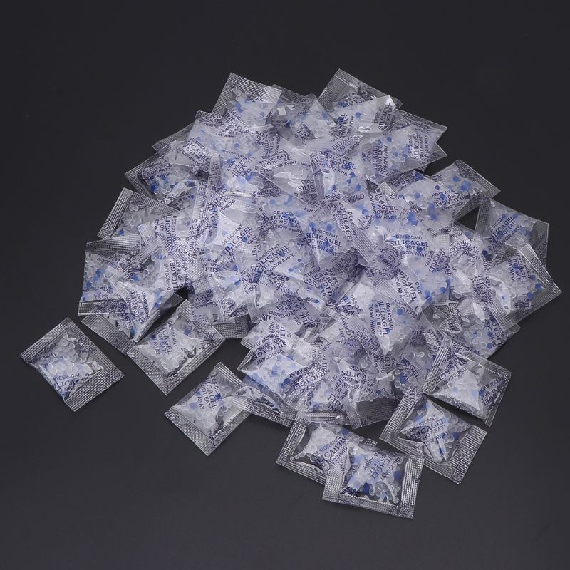 (Hàng Mới Về) Set 100 Túi Bột Hút Ẩm 1g Bằng Silicon Cao Cấp