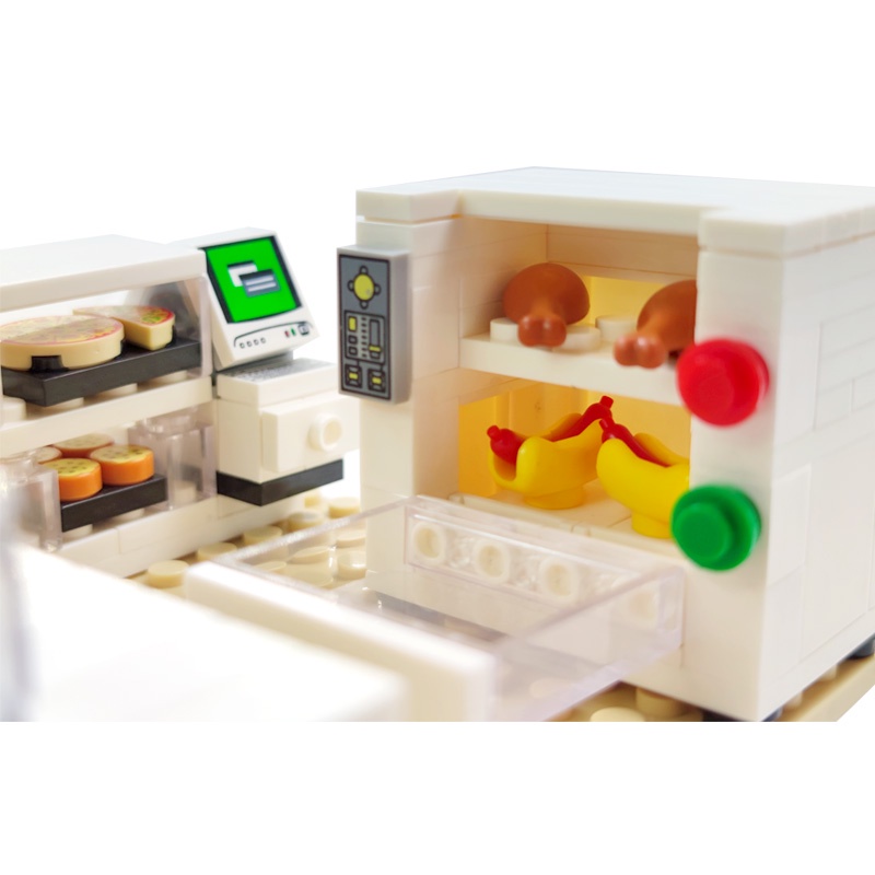 Moc Scene Đồ Chơi Lắp Ráp Đường Phố Nhỏ / Tủ Bánh Ngọt / Máy Bán Hàng DIY Đồ Chơi Trẻ Em