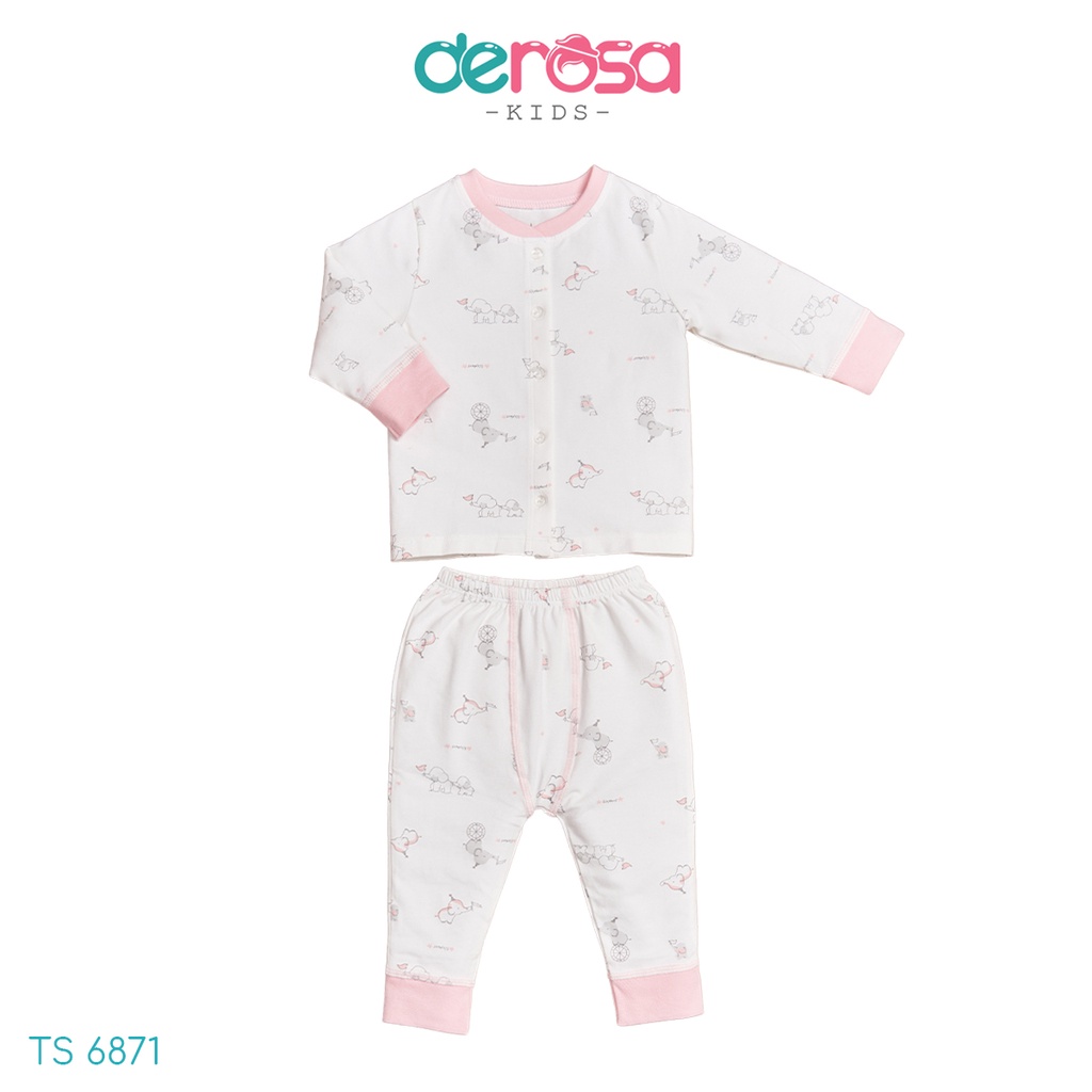 Bộ quần áo cho bé sơ sinh DEROSA KIDS đồ bộ bé gái và bé trai dài tay | 9M - 2Y | TS 6871