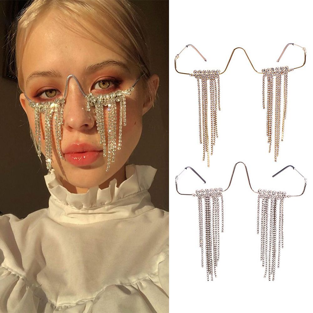 Kính Mát Gọng Đính Đá Phong Cách Vintage Thời Trang Cho Nam Nữ