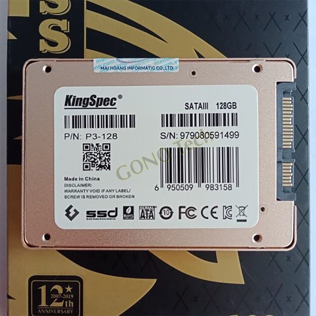 [Mã 44ELSALE2 giảm 7% đơn 300K] Ổ cứng SSD 120GB KingSpec chính hãng Mai Hoàng - Bảo hành chính hãng 36 tháng !!!