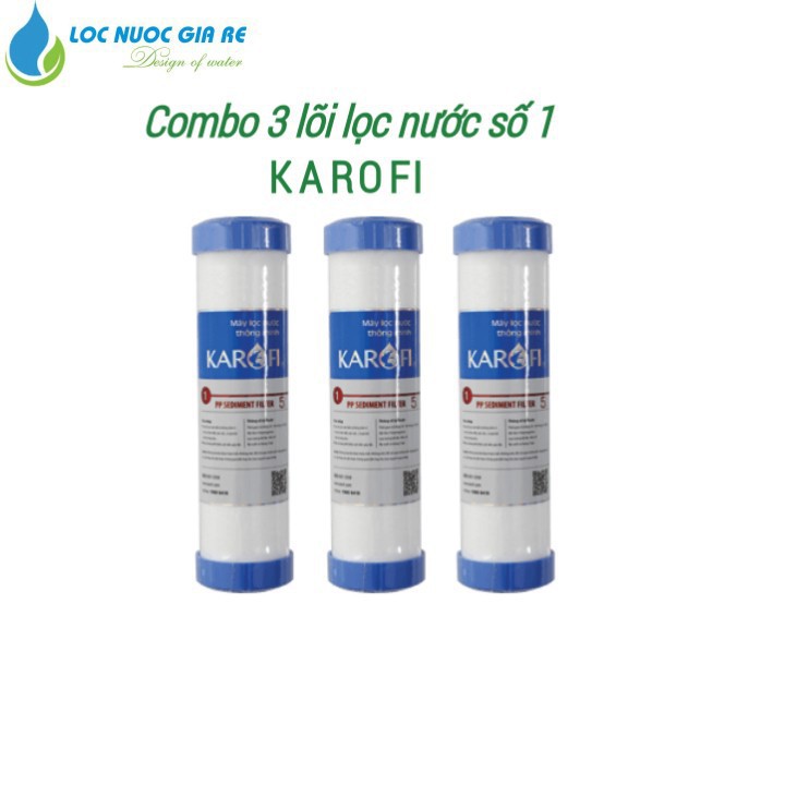 COMBO 3 LÕI LỌC NƯỚC SỐ 1 KAROFI | LÕI LỌC NƯỚC KAROFI - KRF1CB