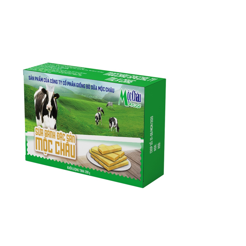 Bánh sữa Mộc Châu 200g  truyền thống, đậu đỏ, matcha, sô cô la