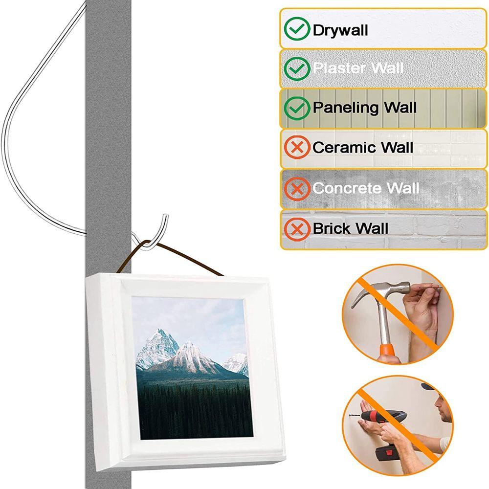 NICKOLAS Móc Treo Khung Ảnh Bằng Thép Không Gỉ Tiện Dụng Cho Phòng Khách / Văn Phòng