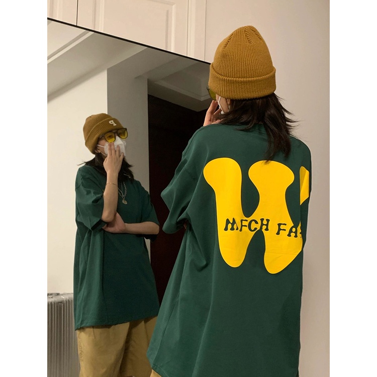 Áo Thun Tay Ngắn Cổ Tròn Form Rộng In Họa Tiết Phong Cách Retro Mùa Hè Mới