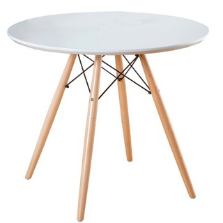 BÀN TRÒN MẶT GỖ NHỰA CHÂN CAO 72