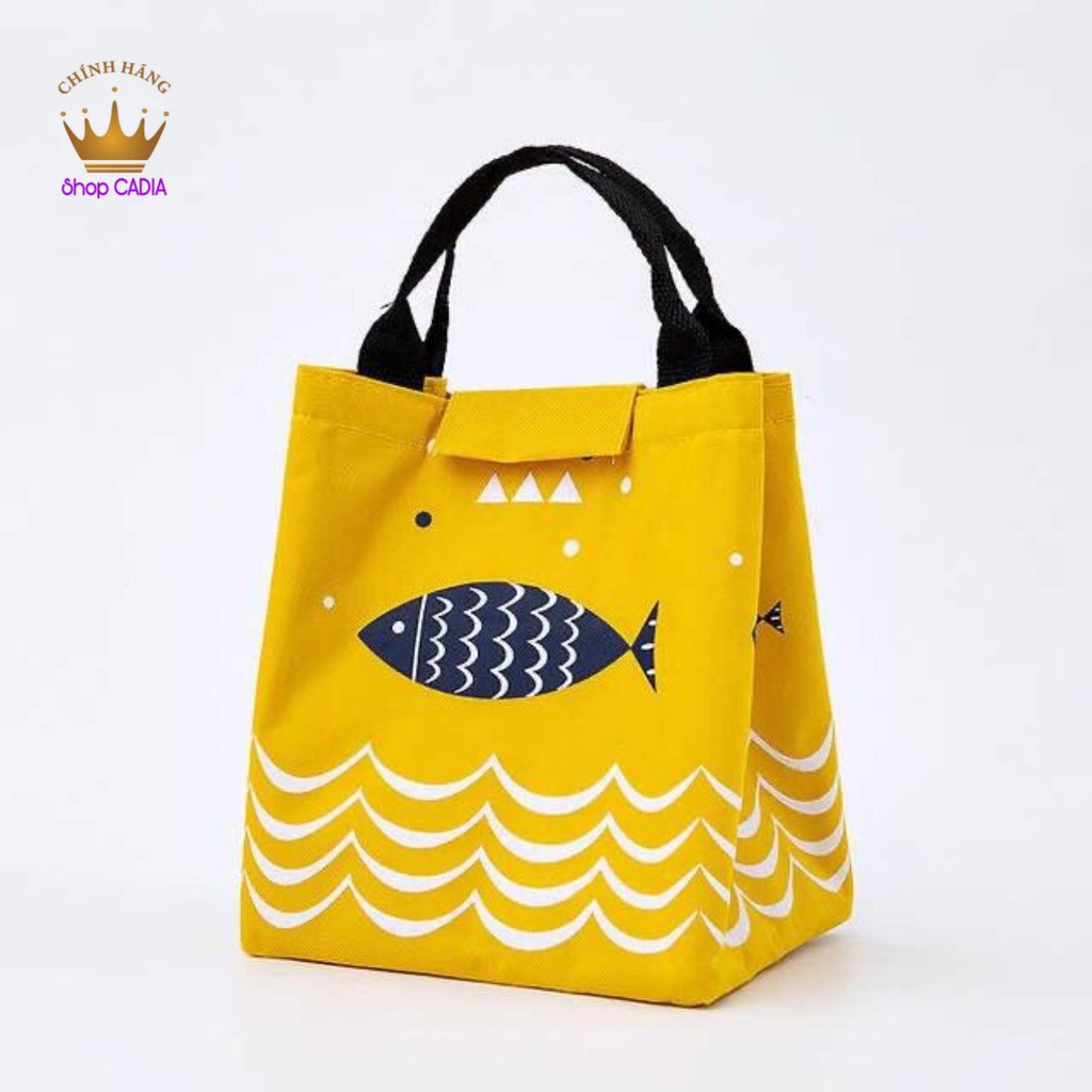 Túi giữ nhiệt đựng hộp cơm cao cấp hình cá dễ thương tiện dụng