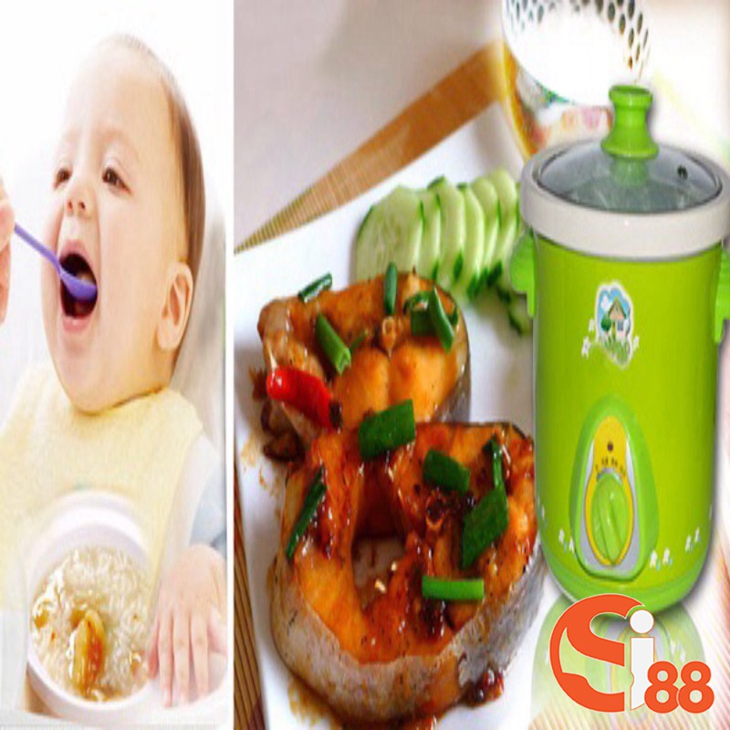 Nồi Kho Cá - Nấu Cháo Chậm Đa Năng 1,5L-2,5L Bảo hành 12 Tháng (màu Xanh) GD271