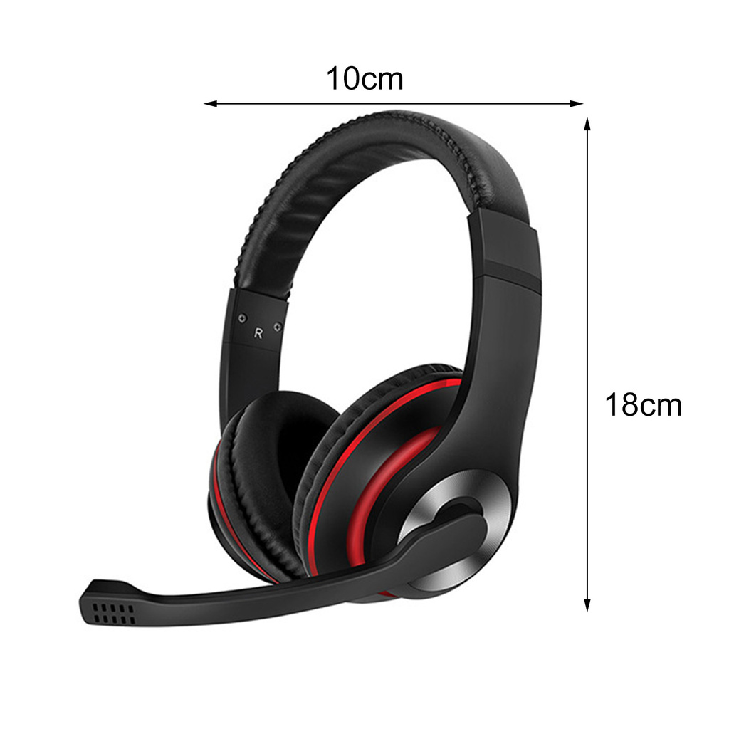 PSTNORMALL GM-005 Headphone 3.5mm Jack Noise Reduction Retractable Wired Earphone with Mic for Gaming