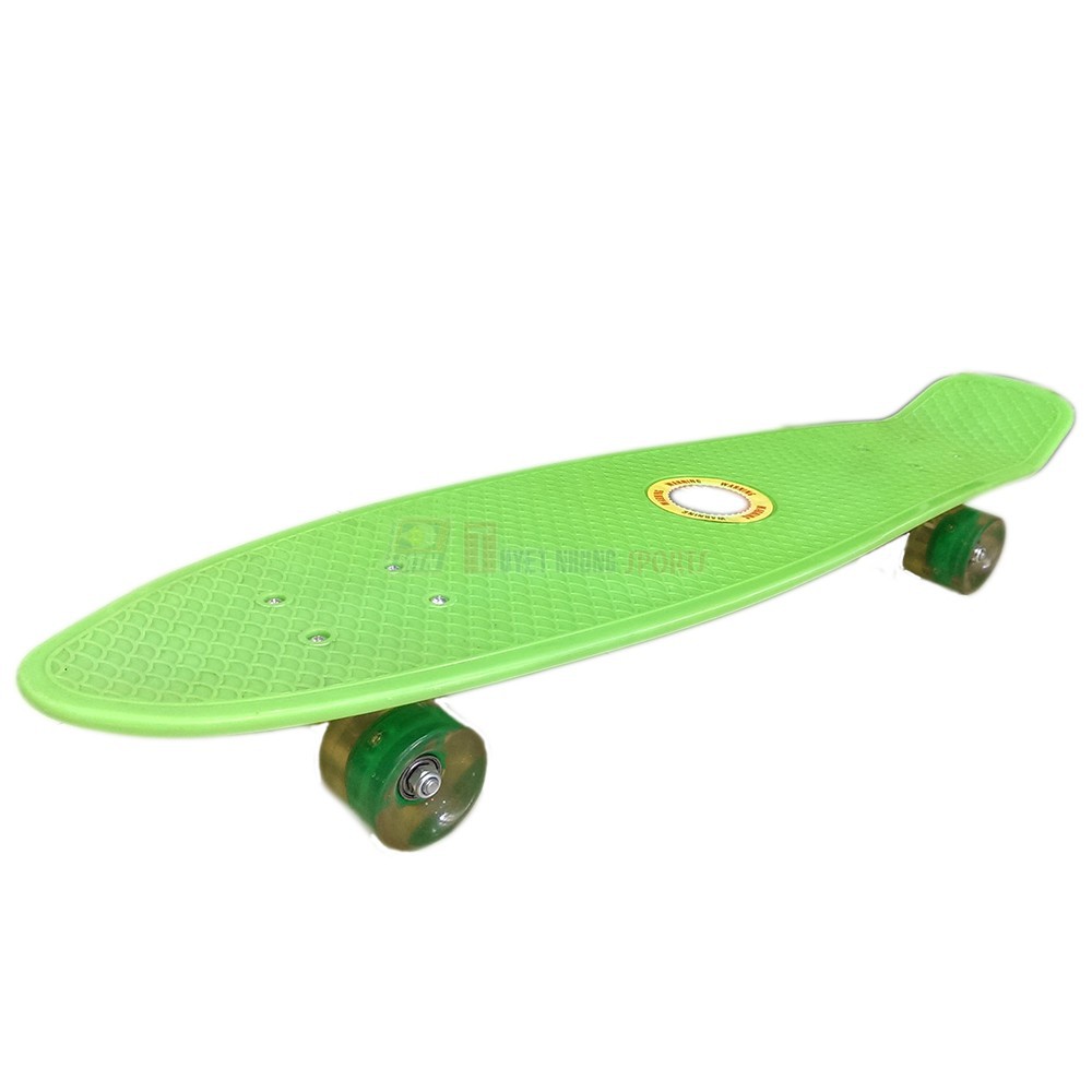 Ván trượt Skateboard Penny nhập khẩu cao cấp Bánh cao su đặc có đèn Led