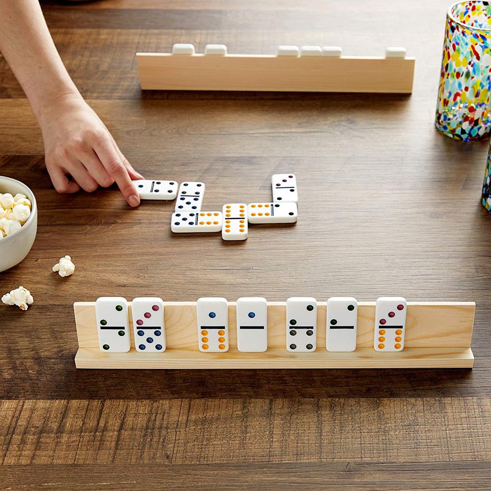 Khay Gỗ Đựng Domino 4 Ngăn Tiện Lợi