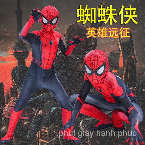 Thép Marvel Người Nhện Spider Man Quần Áo Trẻ Em Quần cos Jumpsuit Bệ phóng Bộ Đồ Trẻ Em Bé Trai