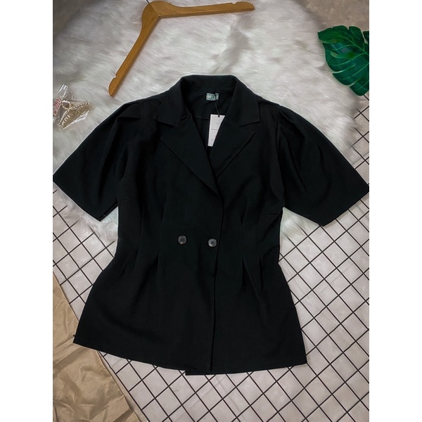 [HÀNG THIẾT KẾ] NS09 Set áo vest ngắn tay hai nút kèm quần váy siêu sang. | BigBuy360 - bigbuy360.vn