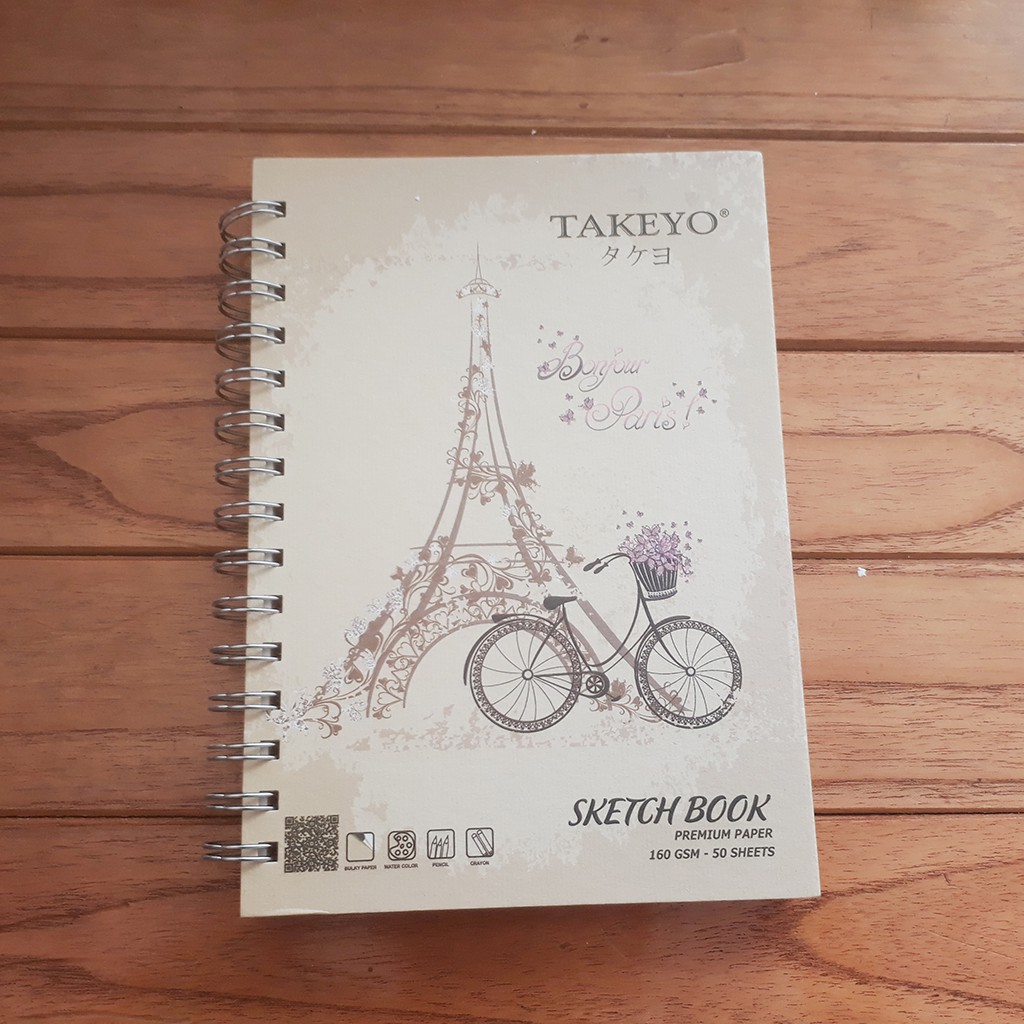 Sổ vẽ takeyo 50 tờ định lượng 160 gsm A6/A5/A4