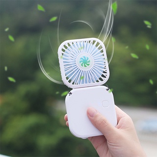 AN Quạt tích điện cầm tay mini đeo cổ cổng sạc usb tiện dụng có chân để bàn