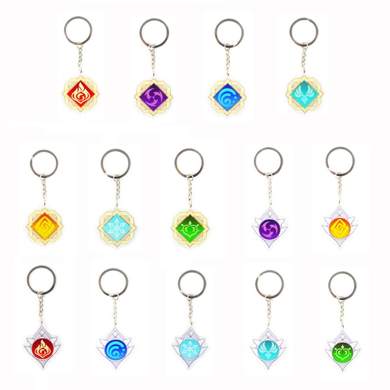Móc chìa khóa Acrylic 14 phong cách game Genshin 7 tiện dụng