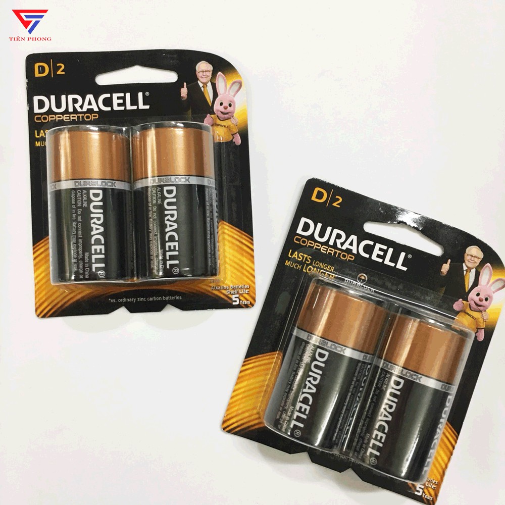 Combo 2 Vỉ Pin Duracell Đại Alkaline Chính Hãng