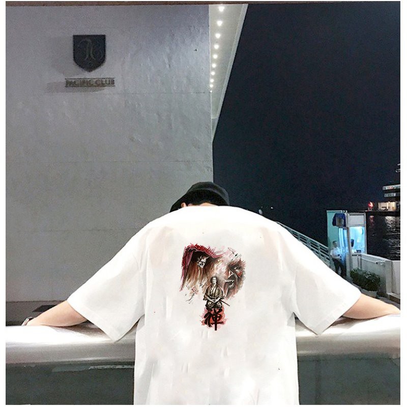 Áo thun unisex độc lạ phong cách Nhật Bản form rộng vải dày mịn 2019T1852