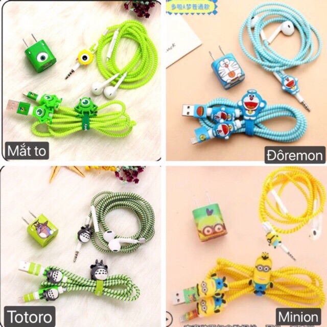 Combo bảo vệ sạc cáp tai nghe.