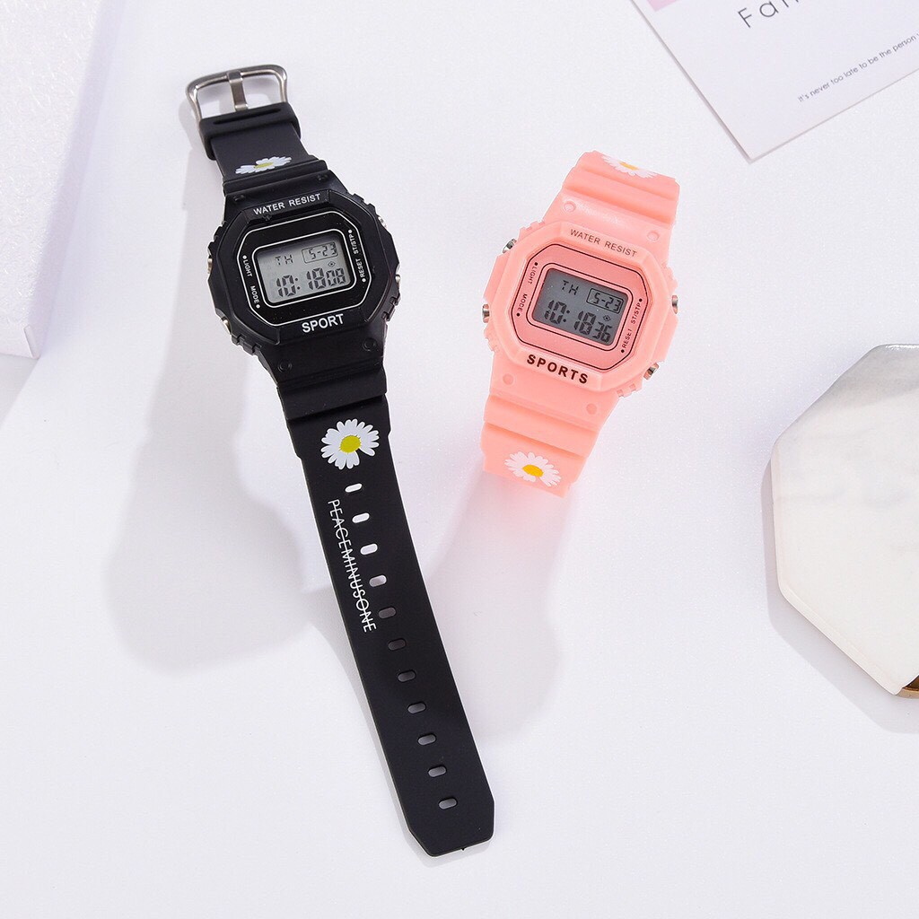 Đồng hồ điện tử nam nữ Aosun dây hoa cúc mẫu mới cực hot Liên hệ mua hàng 084.209.1989