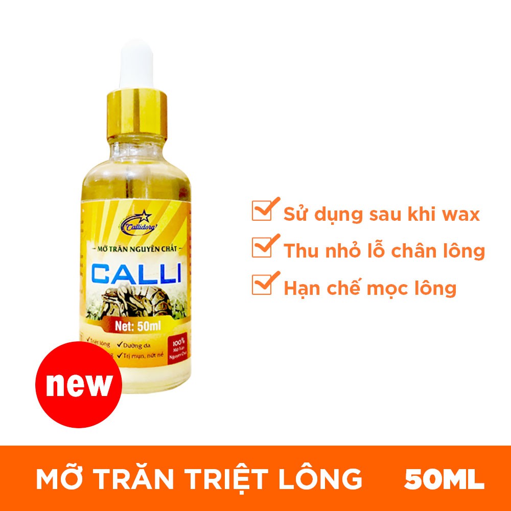 Mỡ trăn triệt tẩy lông mỡ trăn nguyên chất tẩy lông Calli Honey 50ml - MTC