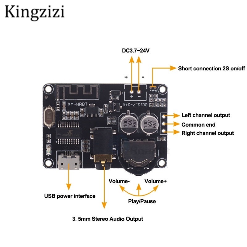 Bo mạch giải mã âm thanh nổi MP3 không dây Bluetooth 5.0 lossless XY-WRBT