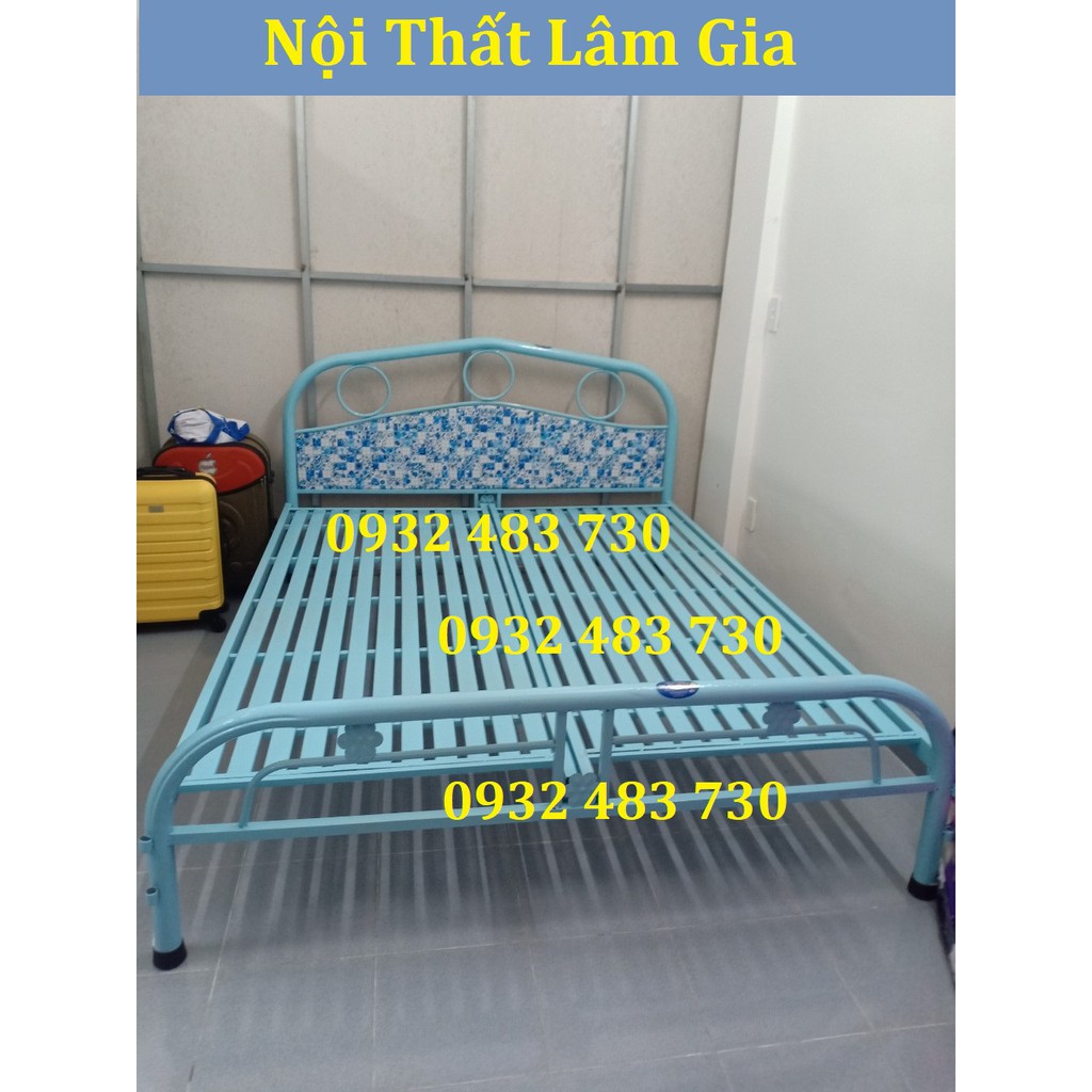 GIƯỜNG SẮT NGANG 1M6X2M GIÁ RẺ