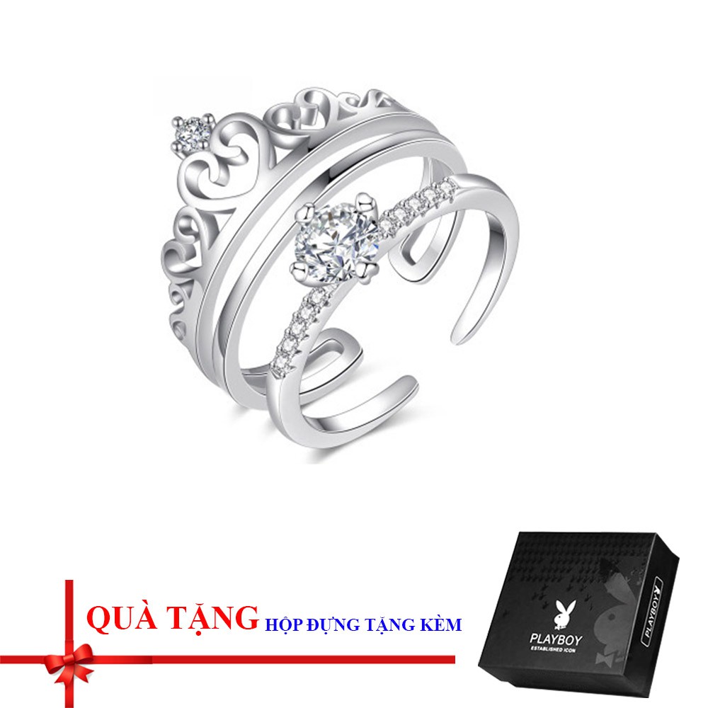 Nhẫn đôi nữ thời trang có hộp tặng kèm