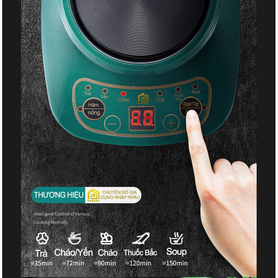 Cốc hầm đa năng, Cốc chưng yến, Ấm chưng yến, Nồi tiềm mini đa năng - Nồi hầm cháo cá nhân HADASA- BẢO HÀNH CHÍNH HÃNG