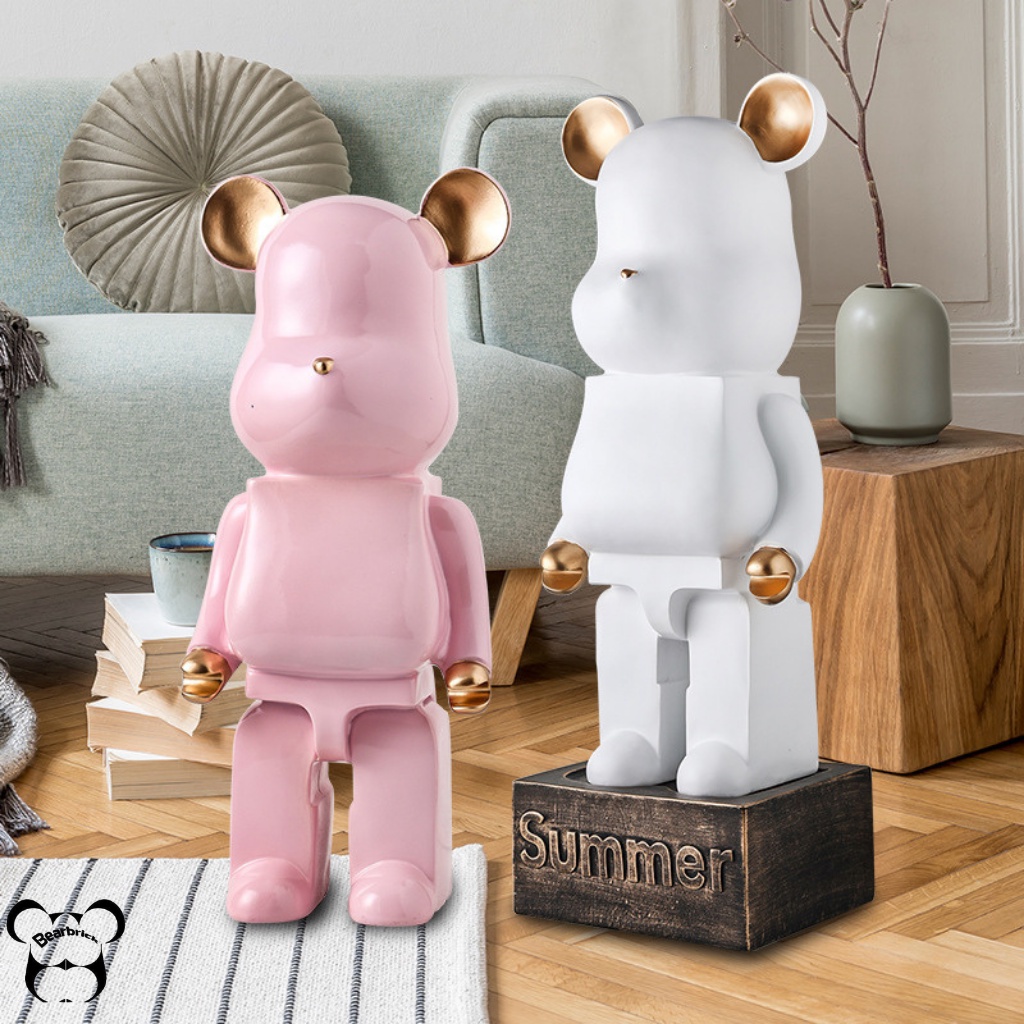 Bearbrick, gấu bearbrick 400 sz 28cm cỡ bé, mẫu màu tai vàng có đủ 6 màu - Chin Official Store