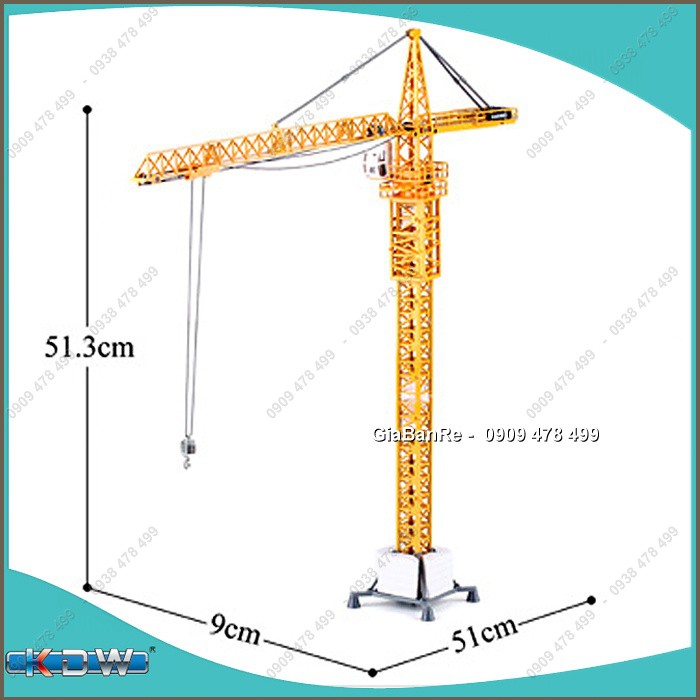 Mô Hình Sắt Cẩu Tháp Công Trình Cao Cấp Tỉ Lệ 1/50 - KDW - 9919