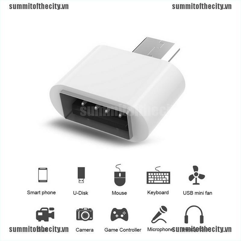Set 2 Đầu Chuyển Đổi Micro Usb Sang Usb A 2.0 Tiện Dụng