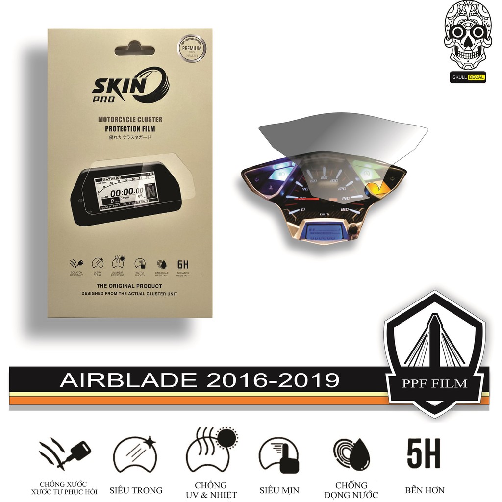 Miếng dán PPF bảo vệ mặt đồng hồ xe AIR BLADE 2016 đến 2019 - HONDA AIRBALDE AB