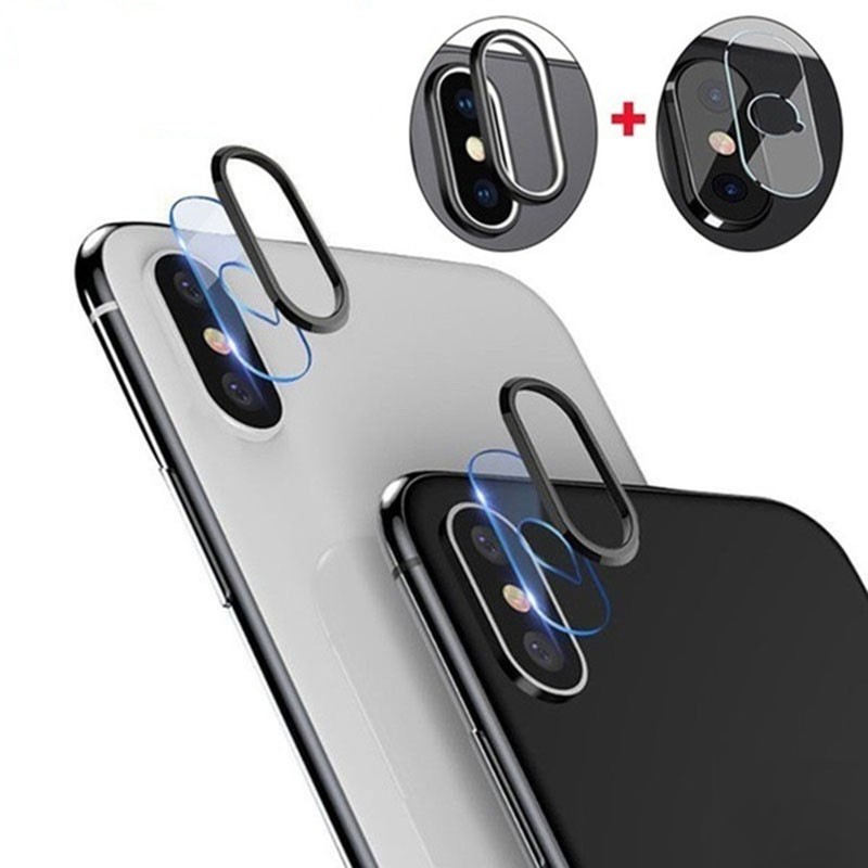 Kính cường lực bảo vệ màn hình và ống kính máy ảnh thích hợp cho iPhone 11 pro max XR X XS MAX 8 7 6s Plus