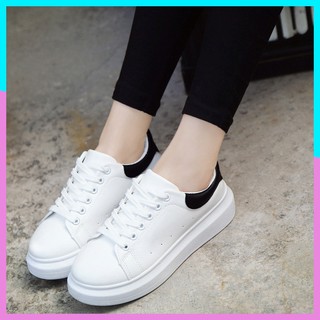 [XẢ KHO - FREE SHIP] Giày MC Q - Giày thể thao nữ màu trắng - Giày sneaker nữ trắng độn đế - HT28