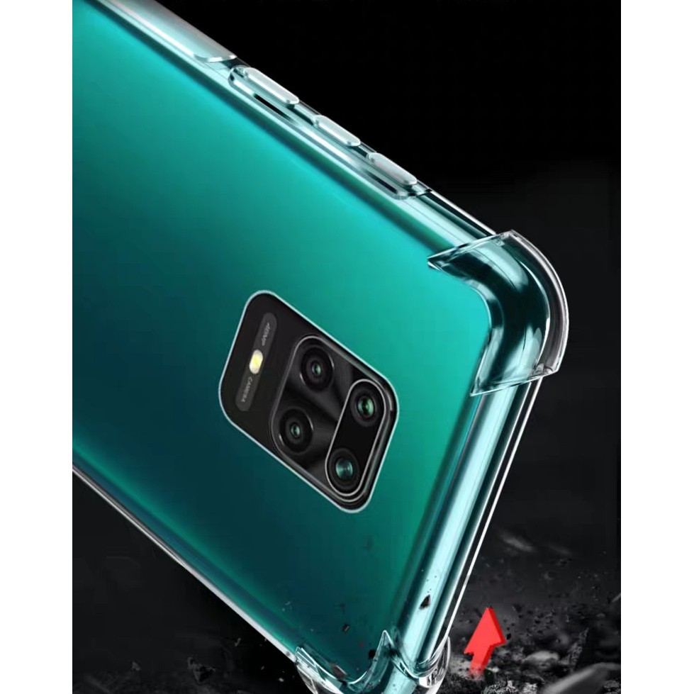 Ốp lưng Xiaomi Redmi Note 9s / Note 9 Pro dẻo trong suốt lồi 4 góc hạn chế ố vàng chống sốc mạnh 1