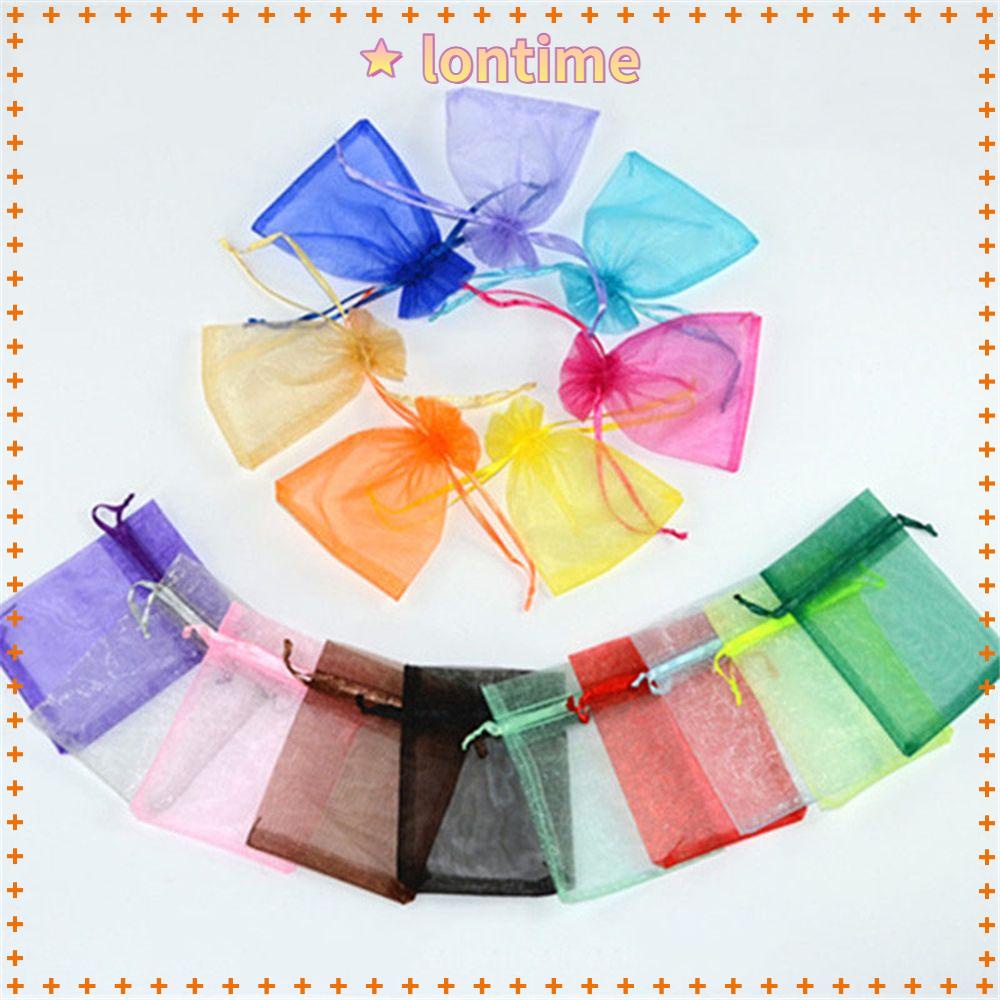 Set 50 túi trong suốt đựng kẹo nhiều màu 9x12cm