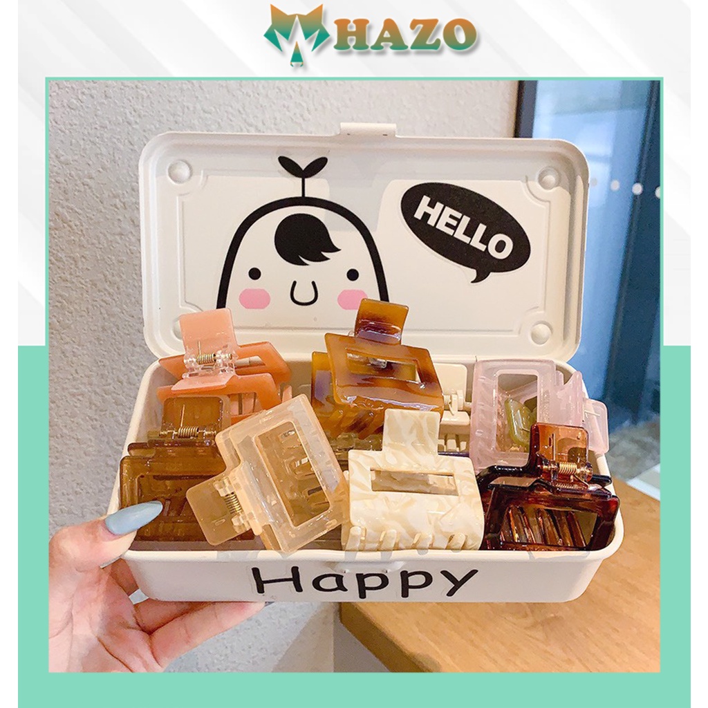 Kẹp Tóc Càng Cua Vuông 381 Kẹp Tóc Hàn Quốc Hot Trend Nhiều Màu Cực Xinh - Hazo