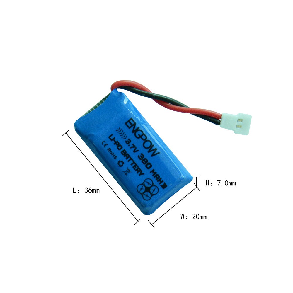 Pin LIPO Pin lithium 380mAh 3.7V dành cho các máy bay điều khiển từ xa x4h H107D