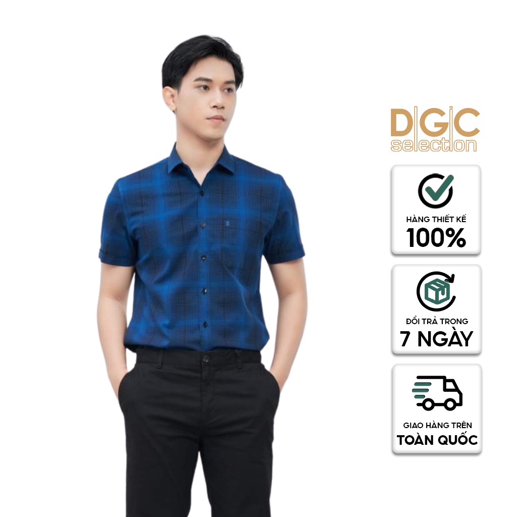 Áo sơ mi ngắn tay Slim Fit DGCs - SASNCB39M-S