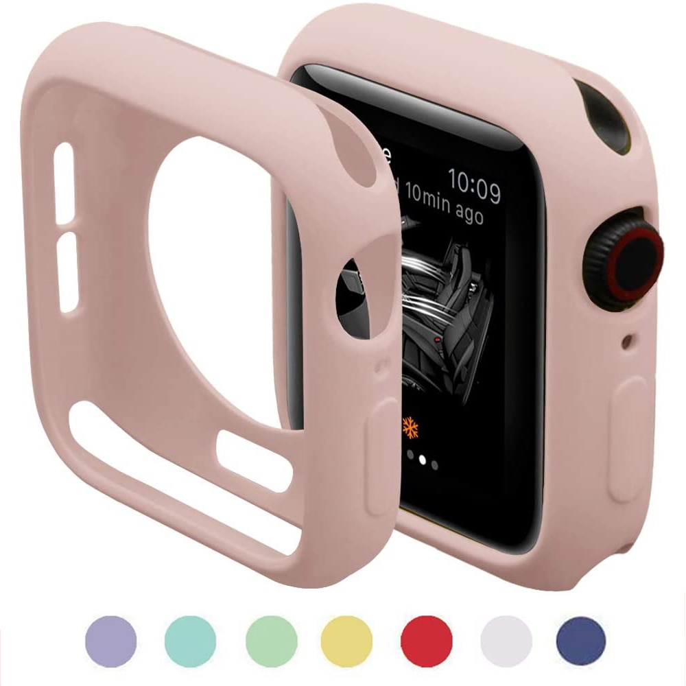 Vỏ bọc bảo vệ đồng hồ silicone thích hợp cho Apple Watch 7 6 SE 5 4 45mm 41mm 40MM 44MM