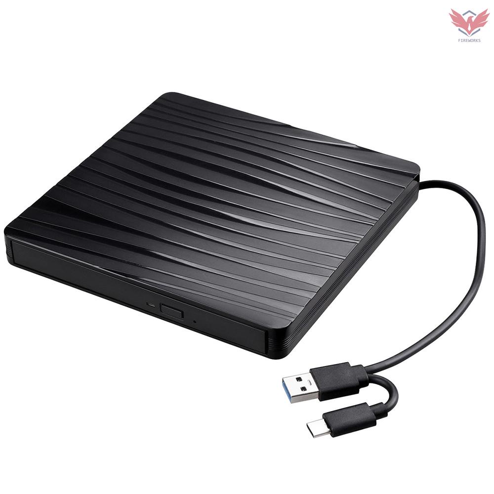 Ổ Đĩa Quang Fir Usb 3.0 + Type-C Hai Cổng Siêu Mỏng Cho Windows / Mac Os | BigBuy360 - bigbuy360.vn