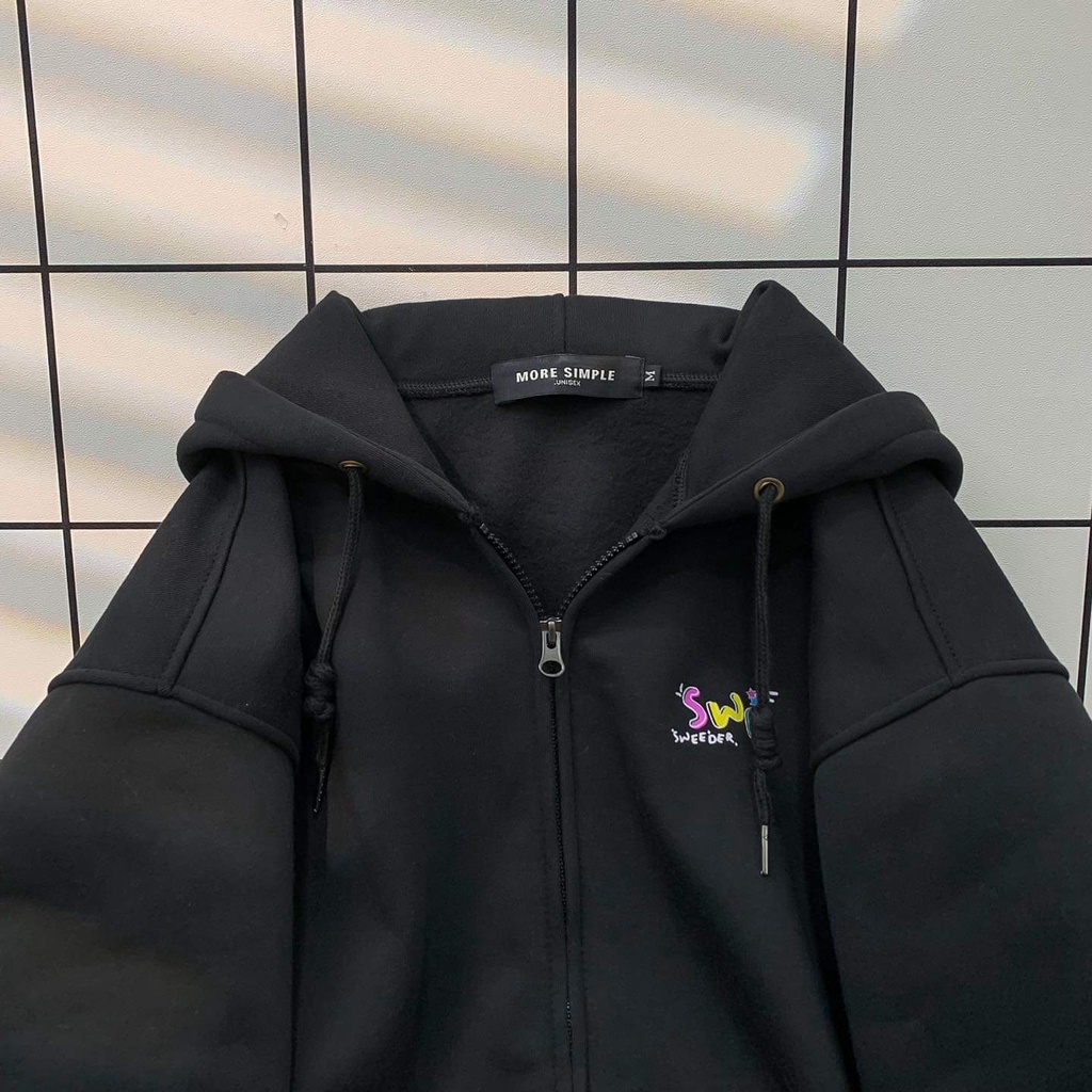 Áo Khoác Hoodie RAINBOW SWD Phối Dây Kéo Vải Nỉ Bông Form Rộng Ulzzang | BigBuy360 - bigbuy360.vn